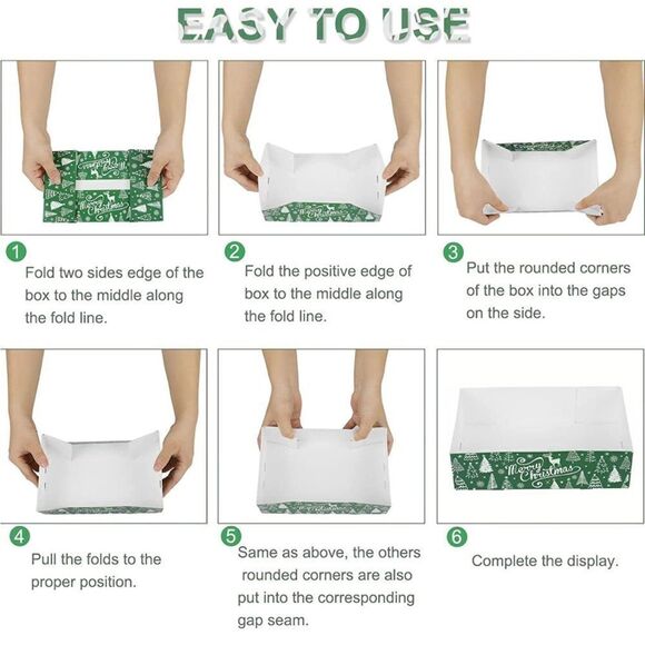 Christmas Snack Trays Set of 30 NWT - Picture 6 of 9